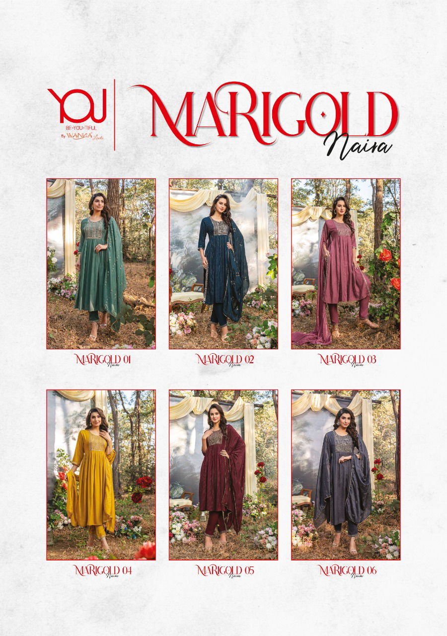 Marigold Naira Heavy Festive Wear Wholesale Readymade Salwar Suits Catalog 